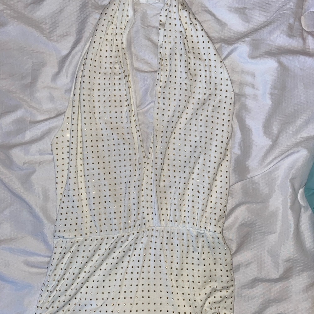 Cream and gold Halter blouse